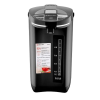 Термопот BRAYER BR1091, 1450 Вт, 5.5 л, регулировка t°, LCD дисплей, чёрный Термопот BRAYER BR1091, 1450 Вт, 5.5 л, регулировка t°, LCD дисплей, чёрный