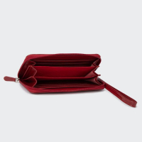 Кошелёк на молнии, с ручкой, цвет красный