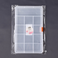 Органайзер для рукоделия, 13 отделений, 21 &times; 12,5 &times; 1,5 см, цвет прозрачный