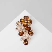 Брошь &laquo;Цветочная лоза&raquo;, цвет золото