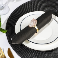 Кольцо для салфетки &laquo;Кристалл&raquo;, 4&times;4,1&times;6,2 см, цвет металла золотой