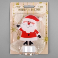 Световая картинка на подставке &laquo;Дед Мороз&raquo; 11 см, батарейки, свечение тёплое белое