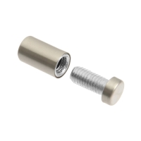 Дистанционный держатель для табличек, 12х25 мм, цвет матовый никель,набор 10 шт. Дистанционный держатель для табличек, 12х25 мм, цвет матовый никель,набор 10 шт.