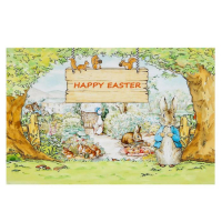 Фотофон винил "Счастливой Пасхи. Кролики" 100х150 см Фотофон винил "Счастливой Пасхи. Кролики" 100х150 см