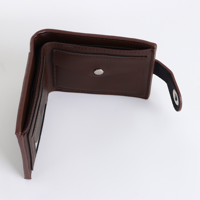 Портмоне мужское на магните, цвет коричневый Портмоне мужское на магните, цвет коричневый