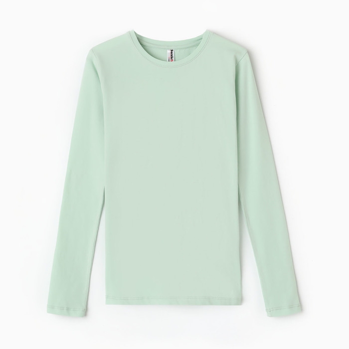 Лонгслив для девочки, цвет мята, рост 158 см
