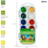 Акварель 24 цвета Гамма "Пчелка", медовая, без кисти, пластик, европодвес 212035