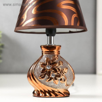 Лампа настольная 16277/1BR+GD Е14 40Вт коричнево-золотой 17х17х26 см RISALUX