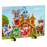 Набор развивающих магнитов. Театр по мотивам русской народной сказки &laquo;Теремок&raquo;