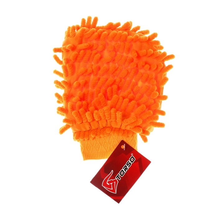 Варежка для уборки авто TORSO, односторонняя, 17&times;13.5 см, микс