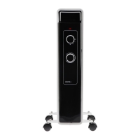 Обогреватель Centek CT-6221-5, масляный, напольный, 1000 Вт, 12.5 м&sup2;, 5 секций, бело-чёрный