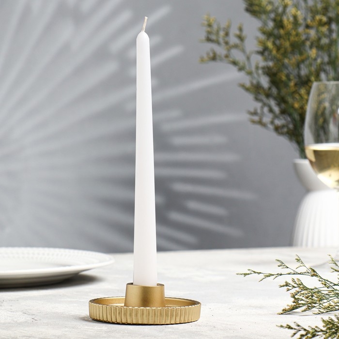 Подсвечник "Рельеф", 3х9.5 см, золото