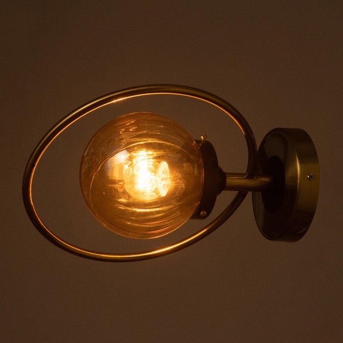 Бра "Салли" 1х60Вт Е27 Медный, чёрный 26х13х33см