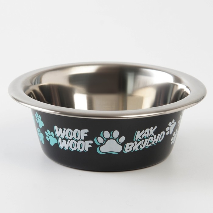 Миска для кошек и собак из нержавеющей стали &laquo;Дай! Ещё хочу!&raquo;, 240 мл, 11 х 4 см