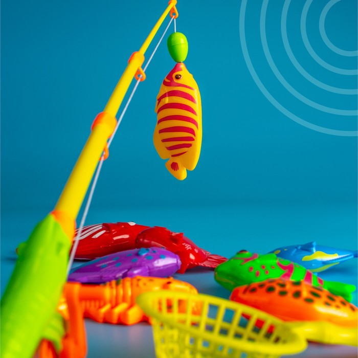 Рыбалка &laquo;Морская&raquo;: 1 удочка, 8 рыбок, сачок