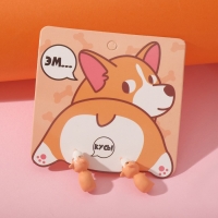 Серьги из полимерной глины &laquo;Корги&raquo;, цвет оранжевый