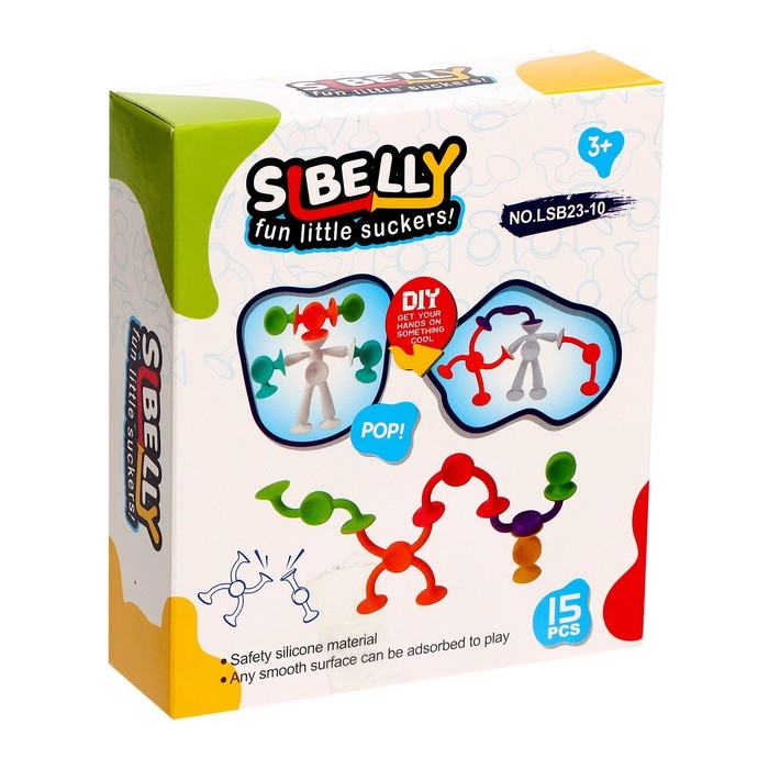 Конструктор &laquo;Забавные присоски&raquo;, 15 деталей