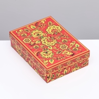 Коробка картонная без окна "Роспись", 21 х 15 х 7 см набор 5 шт Коробка картонная без окна "Роспись", 21 х 15 х 7 см набор 5 шт