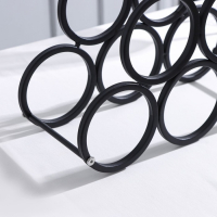 Подставка для бутылок Доляна &laquo;Моно&raquo;, метал, 31,5&times;28,5&times;12,5 см, цвет чёрный