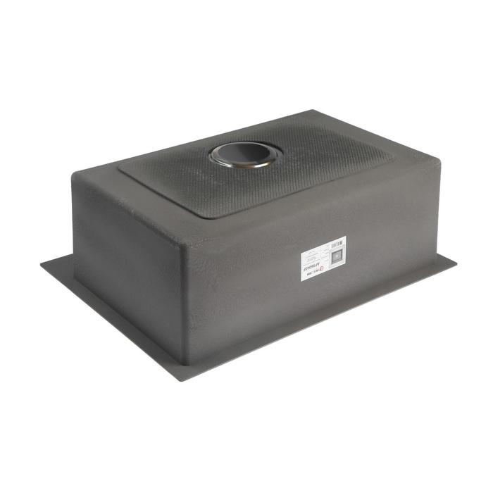 Мойка кухонная AFLORN AF96045F, врезная, S=3,0 и 0,8 мм, 60х45х20 см, сифон, графит Мойка кухонная AFLORN AF96045F, врезная, S=3,0 и 0,8 мм, 60х45х20 см, сифон, графит