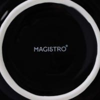 Набор фарфоровой посуды на 2 персоны Magistro La palla, 7 предметов: тарелка d=23 см, 2 тарелки d=23,2 см, 2 тарелки 1000 мл, 2 салатника 1000 мл, цвет чёрный Набор фарфоровой посуды на 2 персоны Magistro La palla, 7 предметов: тарелка d=23 см, 2 тарелки d=23,2 см, 2 тарелки 1000 мл, 2 салатника 1000 мл, цвет чёрный