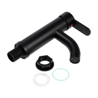 Смеситель для раковины ZEIN Z3653, однорычажный, высота излива 8 см, ABS-пластик, черный Смеситель для раковины ZEIN Z3653, однорычажный, высота излива 8 см, ABS-пластик, черный