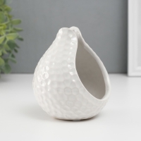 Подсвечник керамика на 1 свечу "Гранат" d=4,5 см белый 10х10х11,5 см