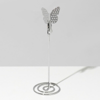 Ценникодержатель с зажимом &laquo;Бабочка&raquo;, 4,5&times;4,5&times;13 см, цвет серебро