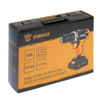 Дрель-шуруповерт DEKO Banger 16V, 16 В, 2х1.5 Ач, кейс + набор инструментов 63 предмета Дрель-шуруповерт DEKO Banger 16V, 16 В, 2х1.5 Ач, кейс + набор инструментов 63 предмета