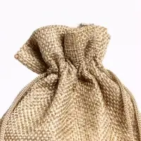 Мешочек подарочный из холщи, серый, 13&times;18 см