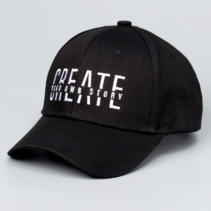 Кепка детская для мальчика Create, цвет чёрный, р-р 52-54, 5-7 лет Кепка детская для мальчика Create, цвет чёрный, р-р 52-54, 5-7 лет