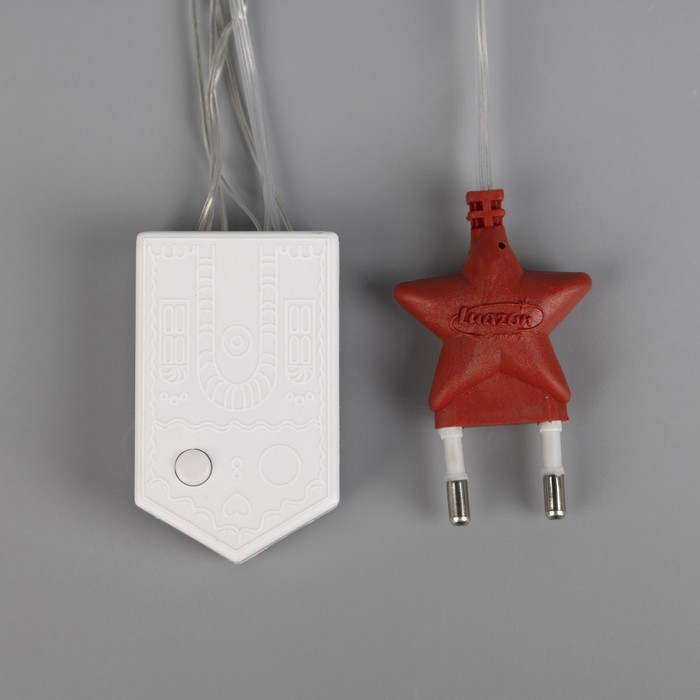 Гирлянда &laquo;Бахрома&raquo; 3 &times; 0.5 м, IP20, прозрачная нить, 80 LED, свечение белое, 8 режимов, 220 В