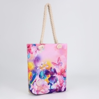 Сумка женская пляжная "Цветы", 35х40 см