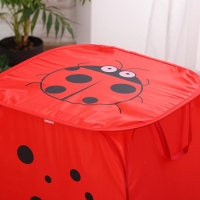 Корзина для игрушек &laquo;Божья коровка&raquo; с ручками и крышкой