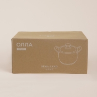 Кастрюля из нержавеющей стали SL Home &laquo;Олла&raquo;, 5,2 л, d=24 см, h=11,5 см, с крышкой, капсульное дно, индукция