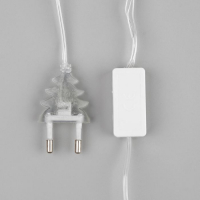 Гирлянда &laquo;Нить&raquo; 5 м с насадками &laquo;Клубки снежные&raquo;, IP20, прозрачная нить, 20 LED, свечение белое, 220 В