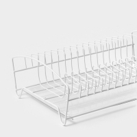 Сушилка для посуды с поддоном, 39×25×12 см, цвет белый Сушилка для посуды с поддоном, 39×25×12 см, цвет белый