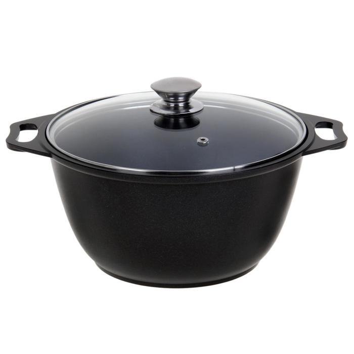 Кастрюля &laquo;Традиция&raquo;, 3 л, 22&times;12.5 см, антипригарное покрытие, цвет чёрный