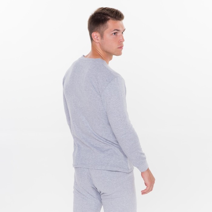 Комплект термо мужской (фуфайка, кальсоны) цвет серый меланж, р-р 50-52