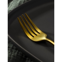 Вилка столовая из нержавеющей стали Magistro &laquo;Оску базис&raquo;, h=20,5 см, цвет золотой