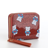 Кошелёк детский на молнии, цвет коричневый Кошелёк детский на молнии, цвет коричневый