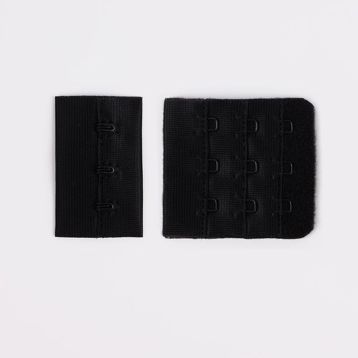 Застёжка для бюстгальтера, 3 ряда 3 крючка, 4,6 &times; 2,7 см, 4,6 &times; 5 см, 10 шт, цвет чёрный