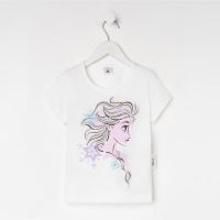 Футболка детская &laquo;Эльза&raquo;, Холодное сердце, рост 110-116, белый