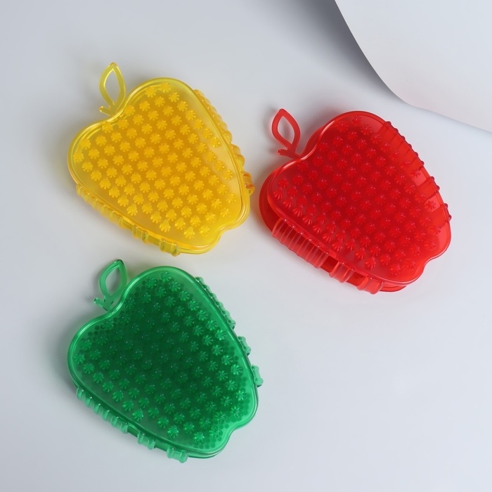 Массажёр антицеллюлитный «Яблоко», с подвесом, 11,5 × 10,5 × 3 см, цвет МИКС Массажёр антицеллюлитный «Яблоко», с подвесом, 11,5 × 10,5 × 3 см, цвет МИКС