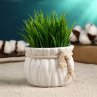 Кашпо "Мешочек Мартин" круглый, 9х7см, белый