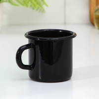 Кружка эмалированная «Ночь», 380 мл, цвет чёрный Кружка эмалированная «Ночь», 380 мл, цвет чёрный