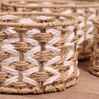 Набор плетёных корзин, 3 шт, 23х19х15 см Набор плетёных корзин, 3 шт, 23х19х15 см