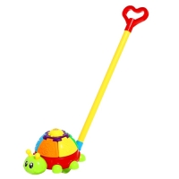 Каталка на палочке «Жучок», крутится, звенит, цвета МИКС Каталка на палочке «Жучок», крутится, звенит, цвета МИКС