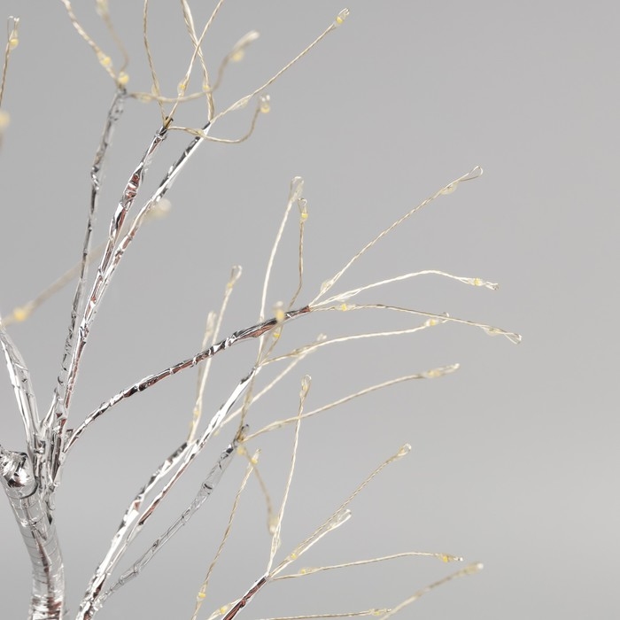 Светодиодный куст &laquo;Ива&raquo; 45 см, 108 LED, постоянное свечение, батарейки ААх3 (не в комплекте), USB, свечение тёплое белое