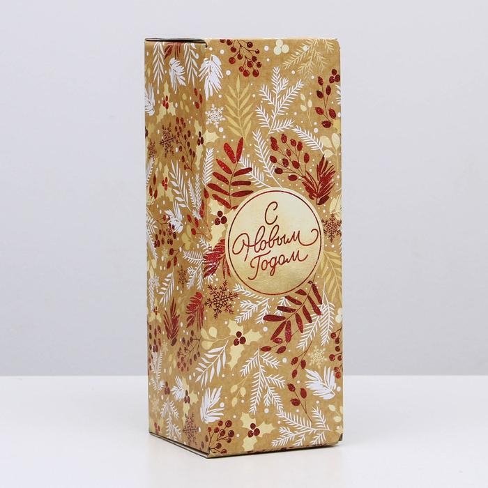 Коробка подарочная новогодняя складная «Новогодний», 12 х 33,6 х 12 см, Новый год Коробка подарочная новогодняя складная «Новогодний», 12 х 33,6 х 12 см, Новый год